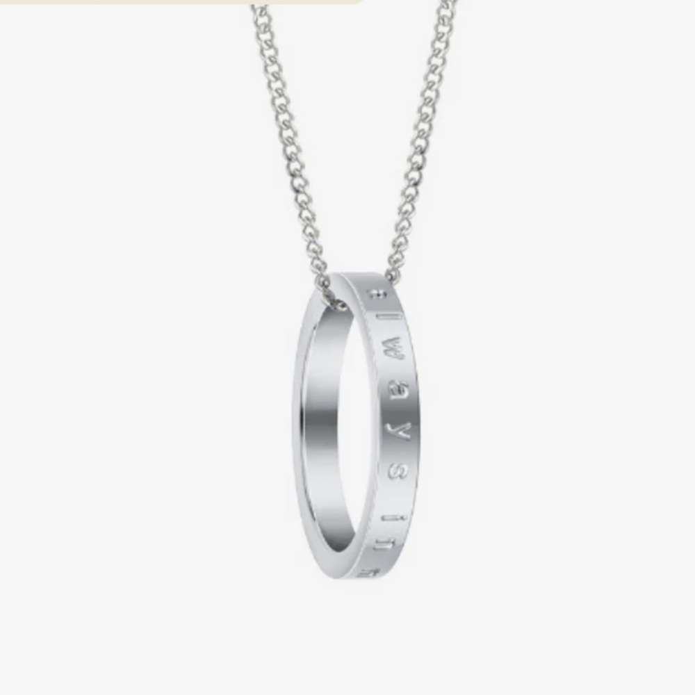 Mantra Necklace Silver Color Posey Ring Necklaces 16$